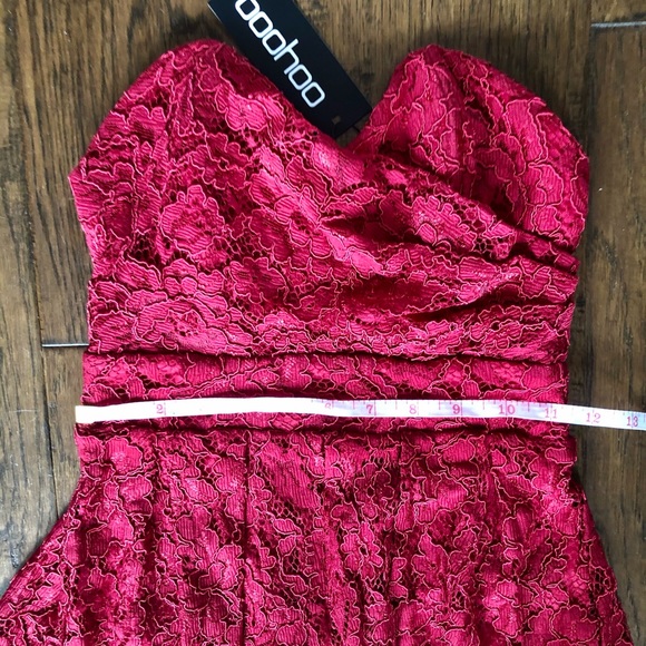 Brand New Red Lace Mini Dress - Picture 2 of 7